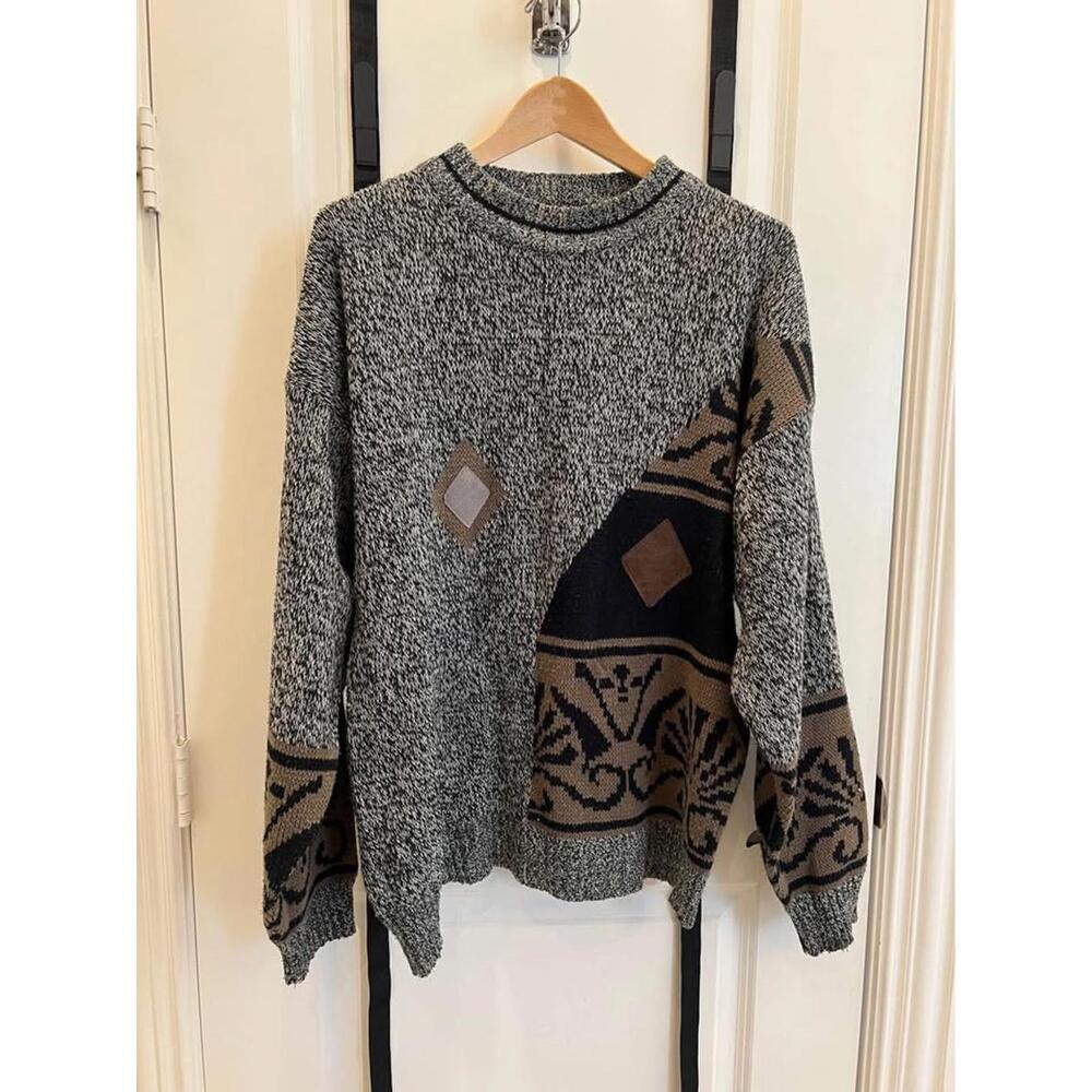 Vintage Playboy Abstract Knit Sweater – Size L